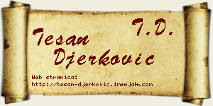 Tešan Đerković vizit kartica